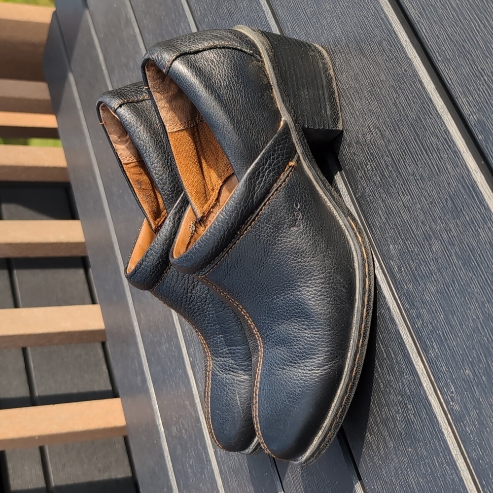 boc Black Leather Ankle Booties